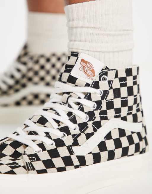 Checkered shop vans high