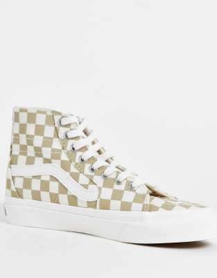 brown checkerboard vans