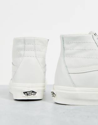 vans white high tops leather