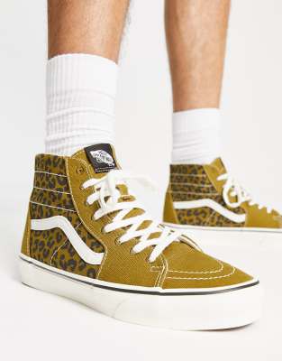 Vans – Sk8-Hi tapered – Sneaker mit Leopardenmuster 