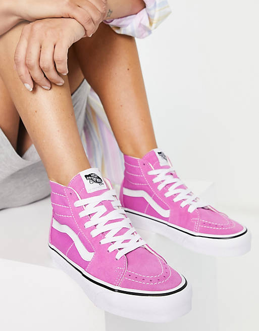 Vans SK8-Hi tapered sneakers in pink | ASOS