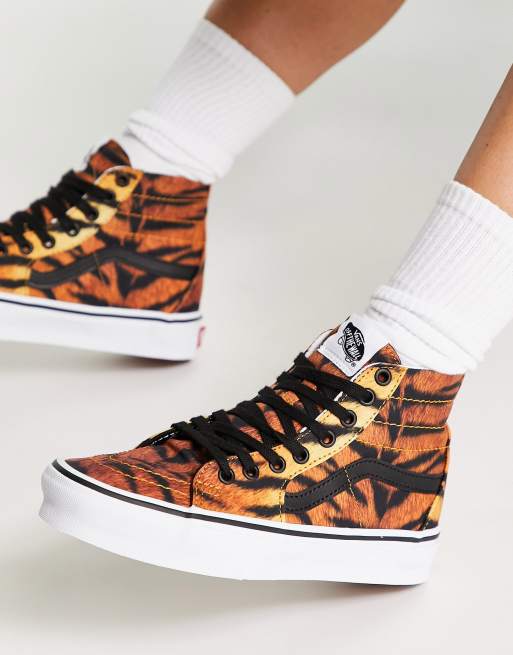 Generalizar margen tiburón Vans Sk8-Hi Tapered sneakers in tiger print | ASOS