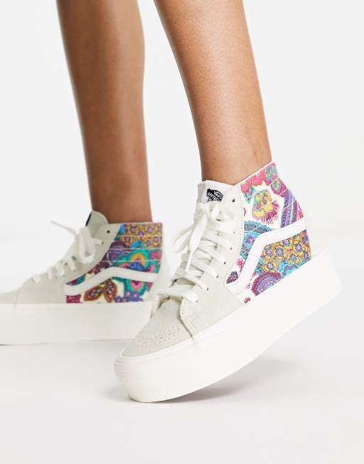 Vans SK8-Hi tapered Stackform paisley trainers in multi