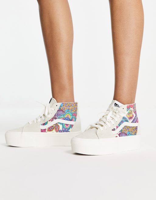 Vans SK8-Hi tapered Stackform paisley trainers in multi