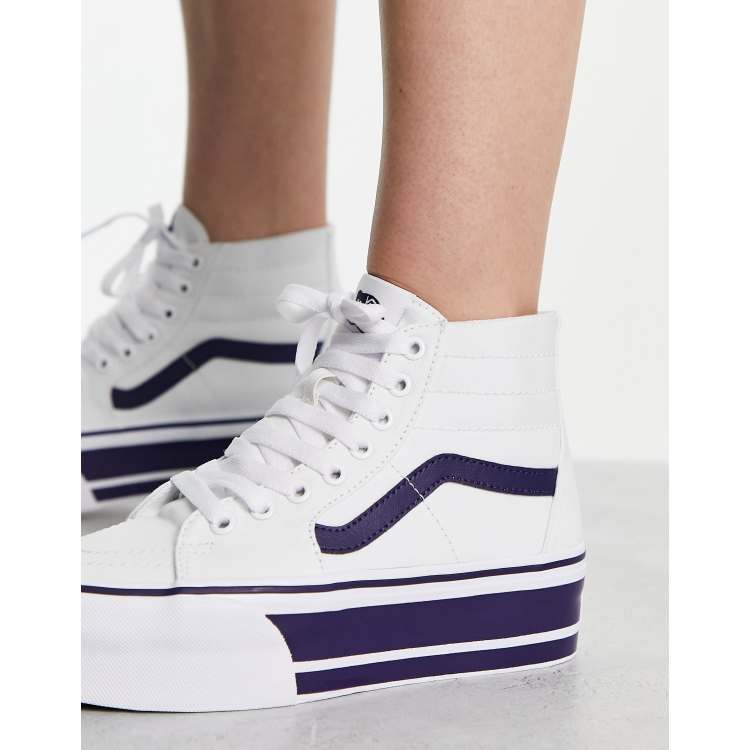 Womens vans cheap high tops white