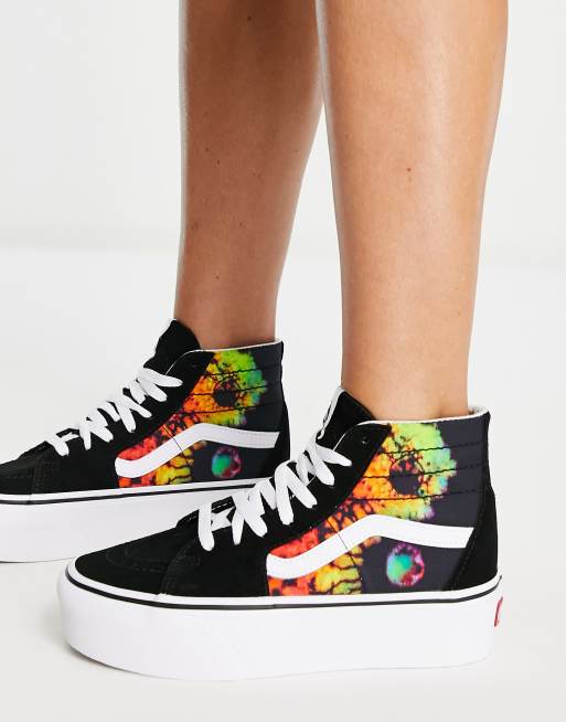 Vans SK8-Hi tapered stackform tie dye sneakers in multi  