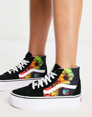 Vans SK8-Hi tapered Stackform tie dye trainers in multi