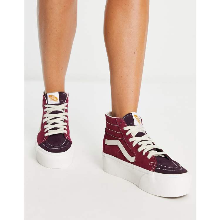 Vans high deals tops burgundy