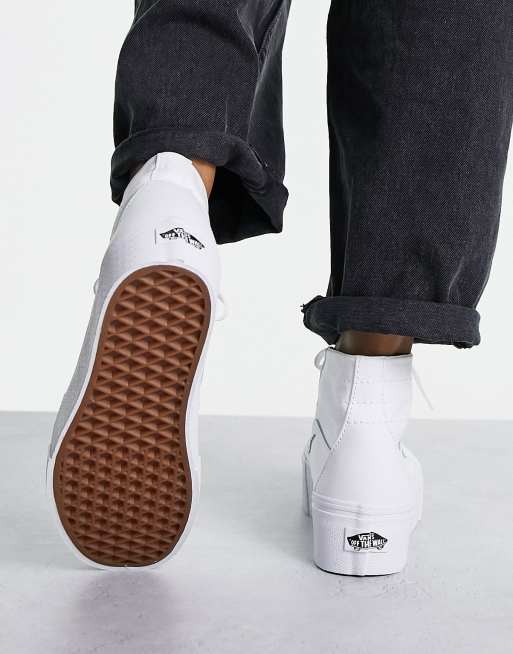 White ankle hot sale vans