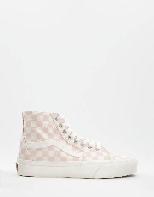 Light pink vans on sale checkered