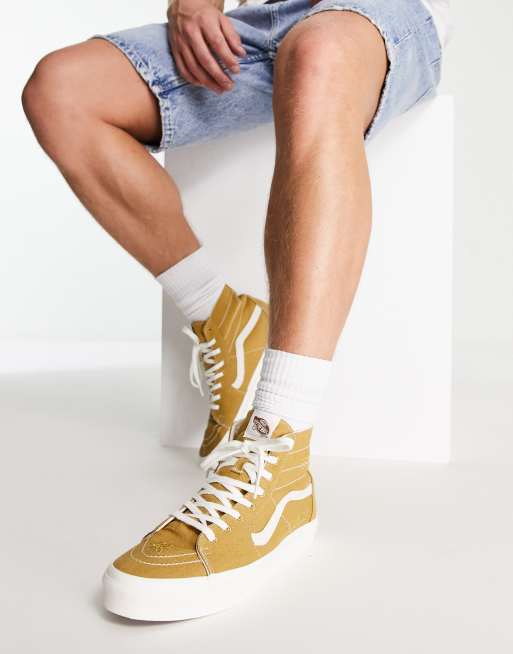 Vans sk8 hot sale hi mustard