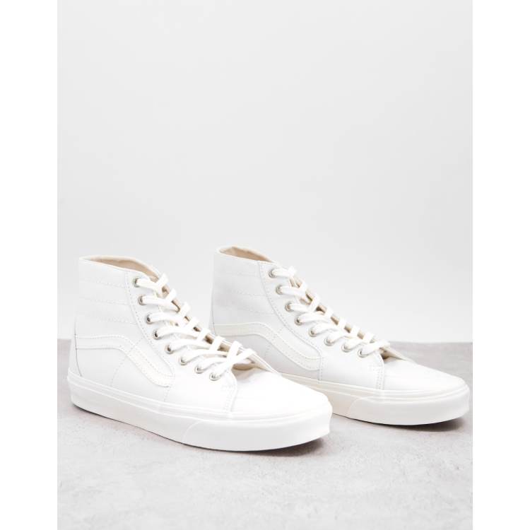 Vans SK8 Hi tapered theory trainers in white