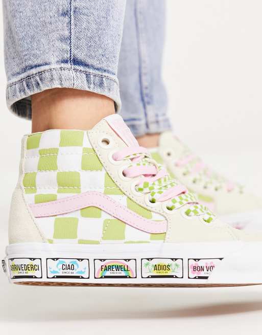 Vans pink green on sale yellow