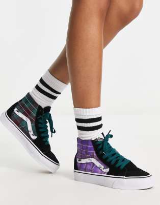 Vans purple and on sale black