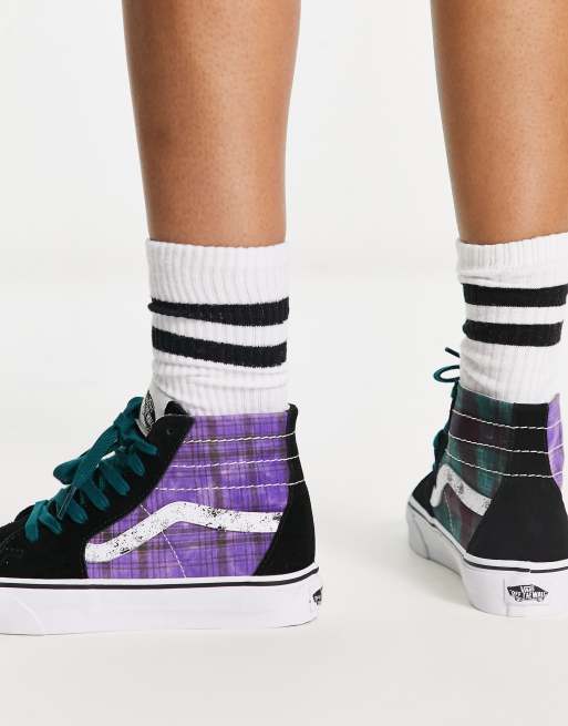 Vans SK8 Hi tapered trainers in purple and black