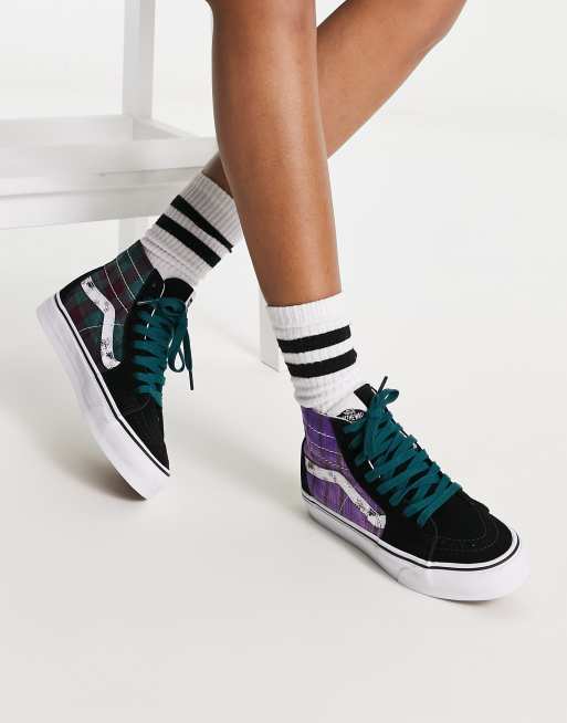 Vans SK8 Hi tapered trainers in purple and black ASOS