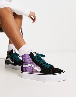 Vans SK8-Hi tapered trainers in purple and black