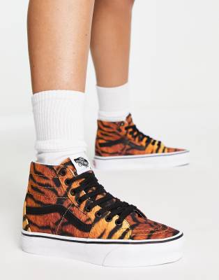 tiger high top vans