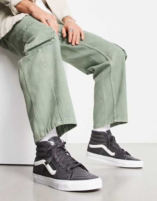 diep vergroting Beschuldigingen Vans Sk8-Hi textured sneakers in asphalt gray | ASOS