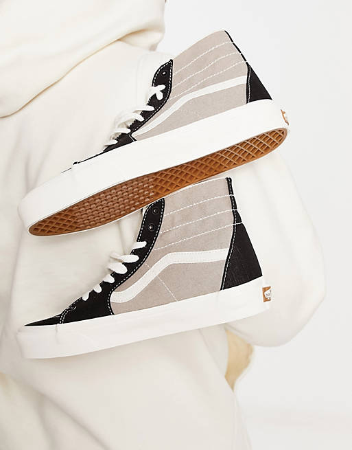 it's useless Foundation Sportsman Vans SK8-Hi Theory Tapered sneakers in black and beige | ASOS