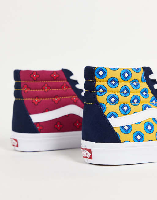 Vans – SK8-Hi Tie – Kolorowe buty sportowe z mieszanym wzorem , 3 z 4