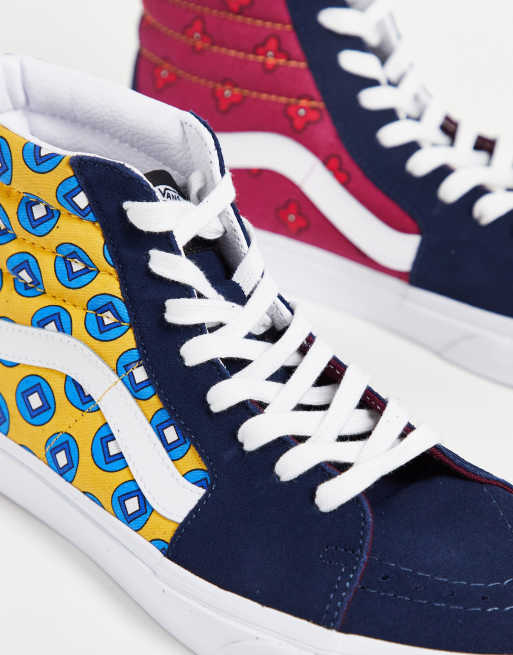 Vans – SK8-Hi Tie – Kolorowe buty sportowe z mieszanym wzorem , 4 z 4