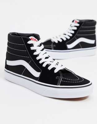 Vans SK8-Hi trainers in black and white | ASOS