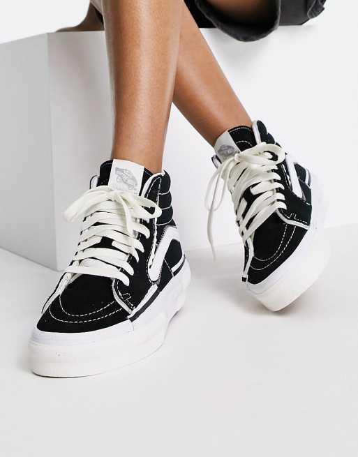 Vans Sk8 Hi Womens Black Vans Sneakers WOMENS VANS SK8 HI SNEAKER