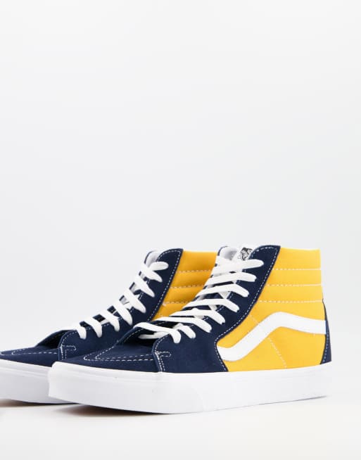 Navy and sale yellow vans