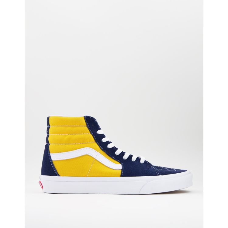 Blue and yellow 2025 high top vans