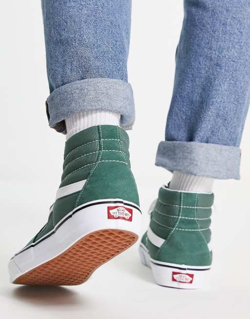 Vans SK8-Hi trainers in dark green ASOS