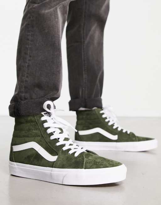 Vans SK8 Hi trainers in green suede