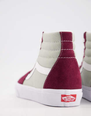 burgundy vans shoes high top