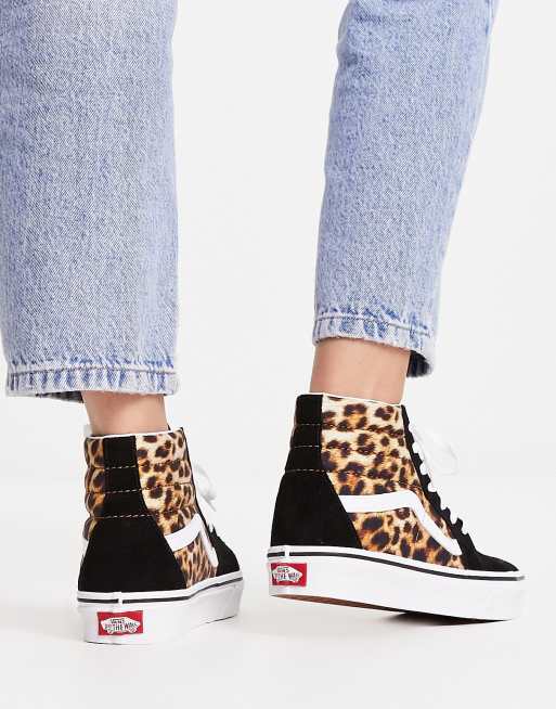 Vans sk8 hot sale hi leopard