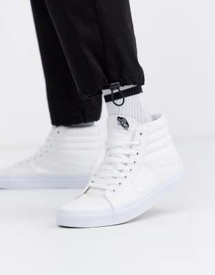 vans sk8 hi trainers in white