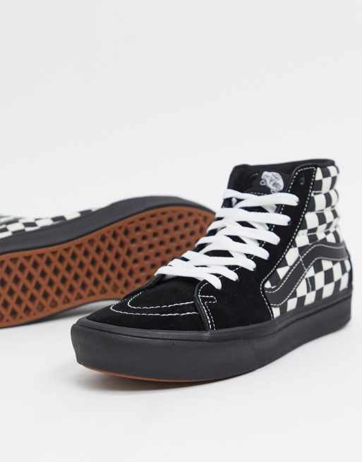 Vans Sk8 Hi zebra trainers in black