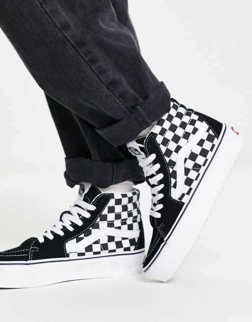 Vans SK8 Hoge sneakers met plateauzool met dambordmotief ASOS