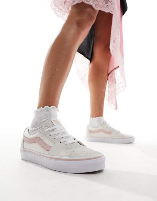 Vans picture pink and on sale white