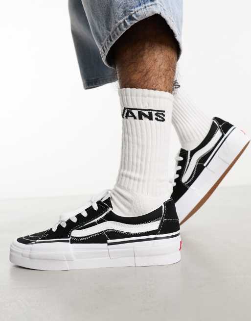 Vans - Sk8-Low - Baskets basses effet restructuré - Noir