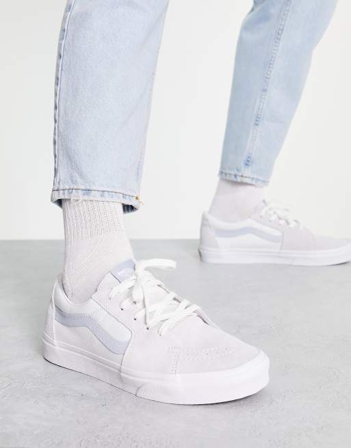 Vans – SK8-Low – Biało-niebieskie buty sportowe 