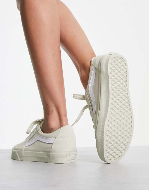Vans – SK8-Low – Naturvita och vita sneakers , 2 av 4