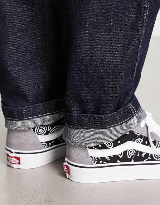 Vans Sk8 Low Sneakers basse grigie con stampa cachemire ASOS