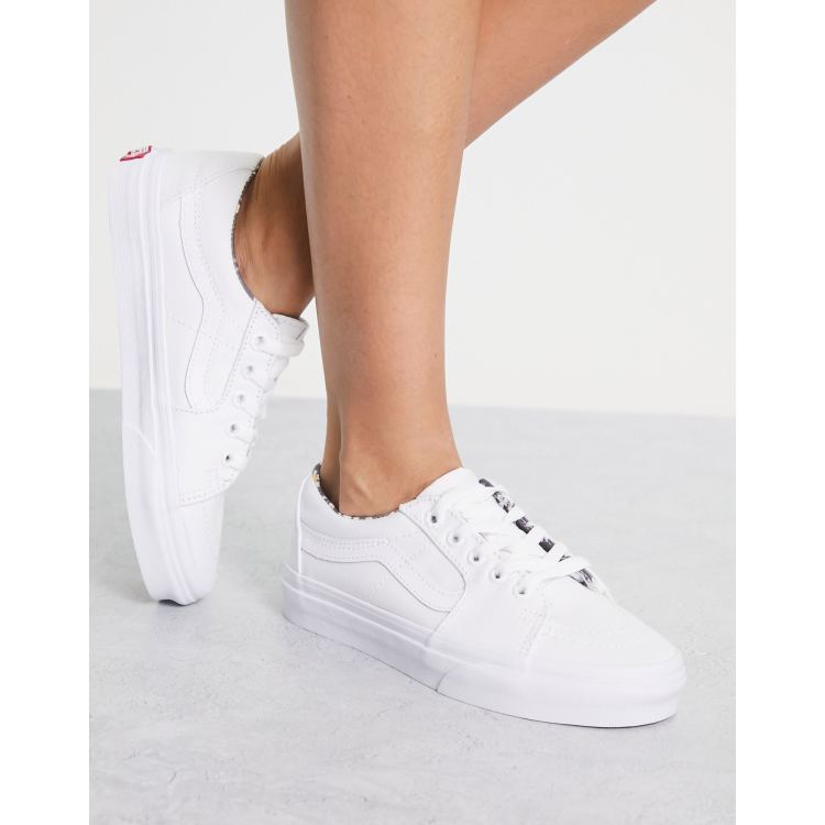 Vans Sk8 Low sneakers in all white