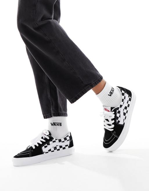 Grey checkered old skool on sale vans