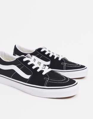 vans low black and white