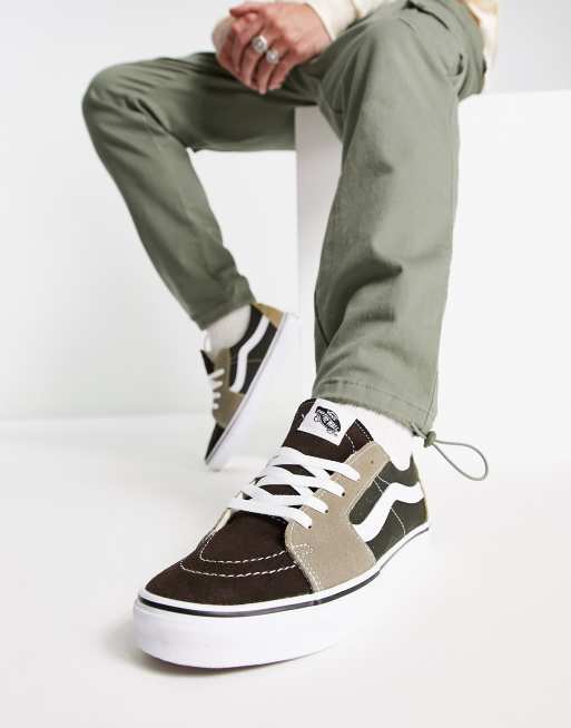 Brown Fancy Colourblock-Detail Trainers