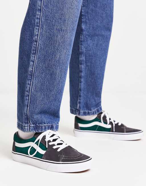 Green and grey outlet vans shoes