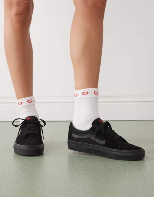 Vans SK8-Low sneakers in triple black ASOS