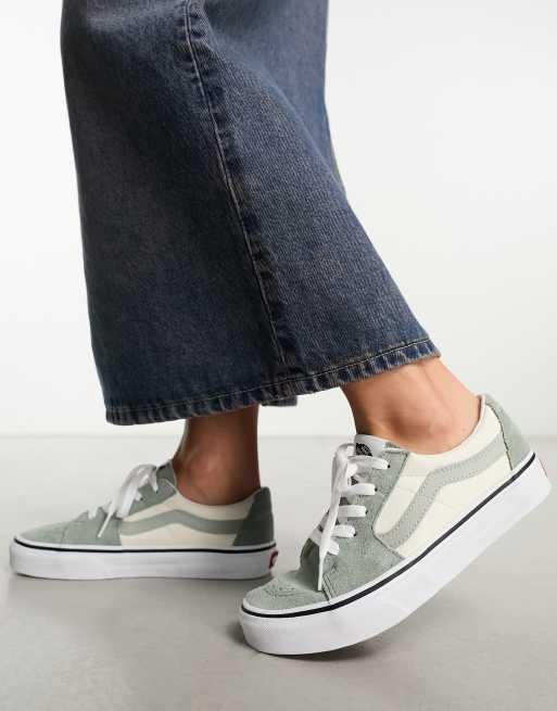 Vans sk8 on sale low Silver