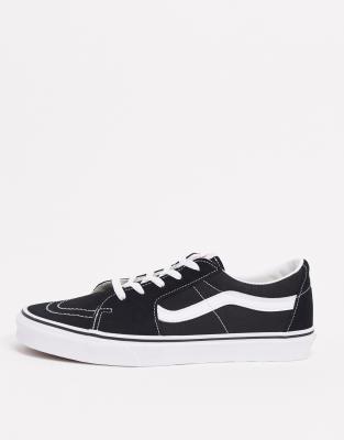 vans black and white trainers